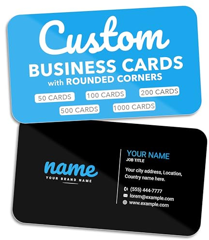 Custom Business Cards with Rounded Corners - 16pt Cardstock - Made in the USA (50 to 10,000 Cards)