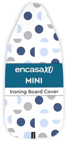 Encasa XO Di Ricambio Copri ASSE da Stiro con Imbottitura in Feltro da 3 mm, Coulisse di Serraggio (Si Adatta A Schede Medium di 72x30 cm) Riflettente al Calore, Stampato - Luna Blu