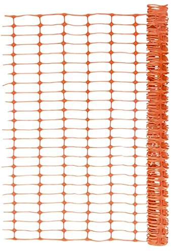 Gartenzaun 30 m Orange, HDPE Schutznetz, temporärer Absperrzaun, leichtes flexibles Gitter für Baustellen, Weideflächen, Verkehrskontrolle, 100g/m²