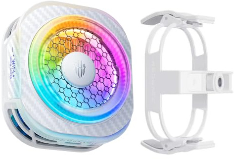 REDMAGIC 8 Pro Handy Kühler für Gaming, 36W Telefonkuhlung Kühlventilator | 2-in-1 Magnetischer & Clip für Streaming, Videoanrufe, RGB-Beleuchtung para iPhone Magnetischer Series/Android//iPad/Tablet