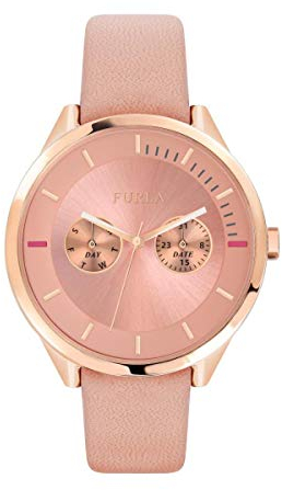 FURLA Damen Analog Quarz Uhr mit Leder Armband R4251102546