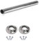 Round Rail 25mm Wardrobe Polished Chrome Hanging Tube Cut to Size + END SUPPORTS and SCREWS (900mm (0.9m) ~35.4″)