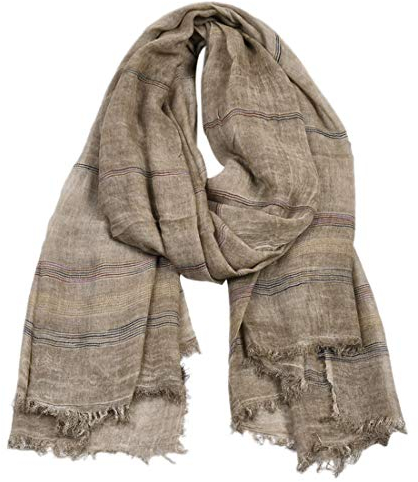 YONKOUNY Schal Herren Herbst und Winter Weiche Gestreifter Schal aus Baumwolle Lang Halstuch Gentleman Herrenschal Prime Quality