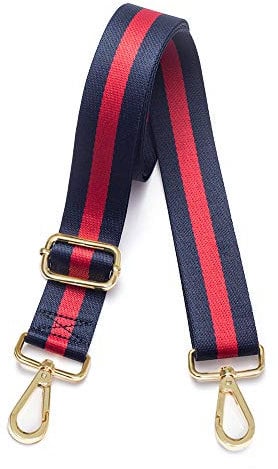 Kolti Purse Strap Replacement Crossbody Handbag Stripe Wide Adjustable, Gold Buckle-15, 1.5 inch width