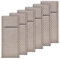 Westmark 6 Servietten-/Bestecktaschen, 24 x 9 cm, Synthetik, Saleen-Edition: Elegance, Grau/Silber, 01210344250