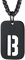 Bandmax Militärische Dog Tag Buchstabe B Anhänger Halskette für Männer Frauen Schwarz Erkennungsmarke + Weizenkette 55+5cm Kette Modeschmuck Accessoire