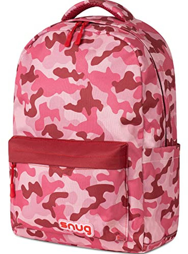 Snug Kids Backpack for School, Sports and Travel Perfect for Ages 4+ (Pink Camo)