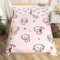 feelingyou Cartoon Axolotl Bettbezug 135×200 cm,Süß Rosa Babyfish Bettbezug für Kinder Jungen Schlafzimmer, Frucht- und Herzdruck Bettwäsche-Set mit 1 Kissenbezug Tagesdecke, Weich