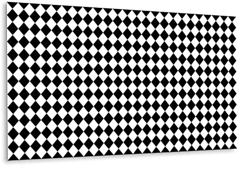 Decormat Selbstklebende Vinyl Spritzschutz 100x50cm PVC Bodenbeläge Wandaufkleber zum Badezimmer Deko Aufkleber für die Küche Selbstklebende Tapete - Schräges Schachbrett