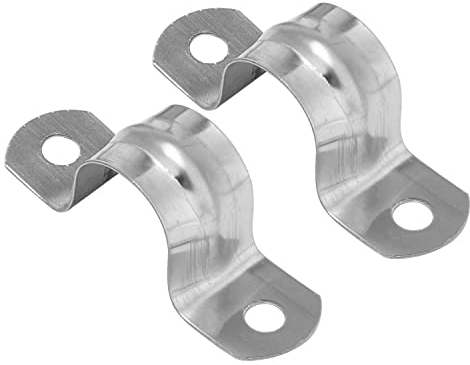 WELLOCKS Rohrschelle 32 Stück M20 U-Bügel Rohrband 304 Edelstahl Heavy Duty Rigid Pipe Strap 2 Löcher Kabelschelle Hanger für Rohr Rohrbefestigung (D129M20)