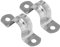 WELLOCKS Rohrschelle 32 Stück M20 U-Bügel Rohrband 304 Edelstahl Heavy Duty Rigid Pipe Strap 2 Löcher Kabelschelle Hanger für Rohr Rohrbefestigung (D129M20)