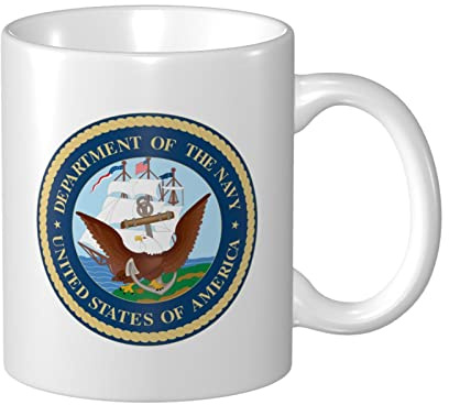 Seal Of The United States Department of the Navy Kaffeetasse 11 Oz doppelseitig bedruckte Tassen Teetasse für tolles Geschenk Büro Zuhause Kaffeetassen