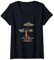 Damen Miniatur-Pinscher Bonsai-Baum Lustiger Hund Gartenarbeit T-Shirt mit V-Ausschnitt