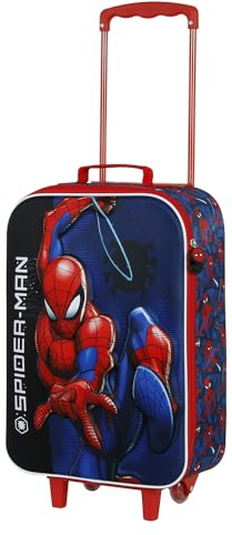 Spiderman Speed-Soft 3D Trolley-Koffer, Rot, 17 x 33 x 52 cm, Kapazität 26 L