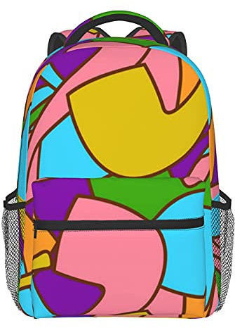 BEEOFICEPENG Rucksack, Pipe Vector Schultasche, Büchertasche, Wandern, Reisen, Camping, Rucksack, leichter Tagesrucksack