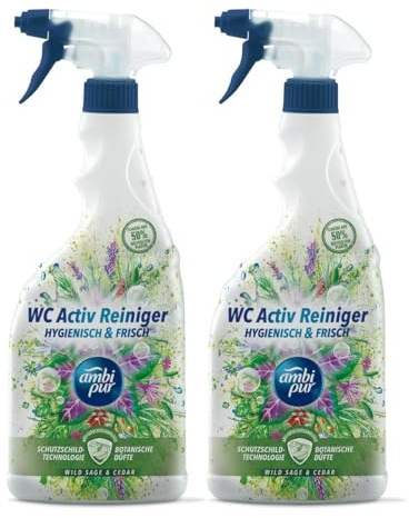 Ambi Pur WC Aktiv Reiniger Spray Wild Sage & Cedar 750ml (2er Pack)