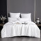 MH MYLUNE HOME 100% Tencel™ Lyocell Bettwäsche-Set 135x200 cm Eukalyptus Bettwäsche Sommer 2tlg. Atmungsaktiv gegen Schweiß, Hypoallergen, Klimaregulierend, 1 Bettbezug & 1 Kissenbezug 80x80 cm, Weiß