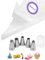 1M 2D 1A 4B D66 Piping Nozzles and Bags with Coupler,5 Large Piping Tips Set for Rose,Macarons,Churros,Eclairs,20 Disposable Piping Bags for Frosting,1 Large Coupler