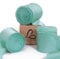 Ligtmor Geschenkband silk ribbon Satinband 3,8cm x 13,5m chiffonband Schleifenband Stoffband Hochzeit Seidenband - Blau grün
