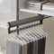Ausziehbare Kleiderstange für Garderobenschrank, Aluminiumlegierung Robust Verstellbarer Kleiderstange Schrank,Speicherplatz Sparen (Grau, 492mm)