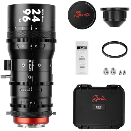 7artisans Spirite Zoom 24mm-96mm T2.9 Professional S35 Frame Zoom Cine Lens 4X Optical Zoom Compatible for EF Mount
