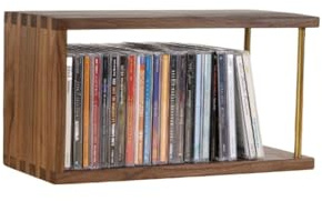 KHLMSRXJ Porta Dischi in Vinile Porta CD da Tavolo espositore per Dischi da Gioco, Scatola di Raccolta Porta CD in Legno massello Porta Dischi in Vinile(A)