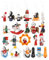 TOPBATHY 24pcs Christmas Decorations Wooden Christmas Tree Ornaments Figures Wooden Advent Calendar Handmade Crafted Miniature Christmas Party Hanging Decorations