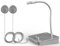 Interphone de fenêtre, haut-parleur bidirectionnel Plug and Play, haut-parleur haute puissance pour guichet de banque et d'hôpital,Grey-Dual-speakers