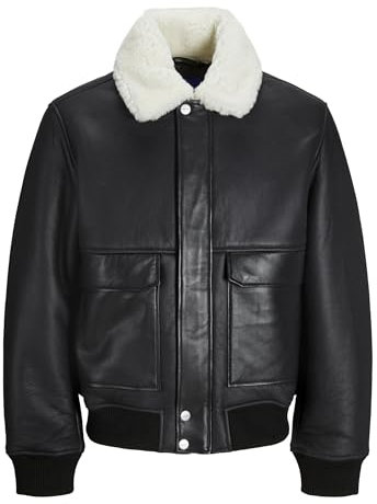 JACK & JONES Male Fliegerjacke Lammfell Fliegerjacke