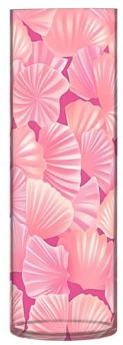 Vase à fleurs en forme de coquillages roses incassables - Vase décoratif moderne en plastique pour bureau, maison, réunion