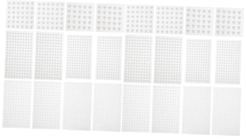 VILLCASE 24sheets Self-Adhesive Pearl Stickers Pearl Hair Gems for Crafts Scrapbook Embellishments