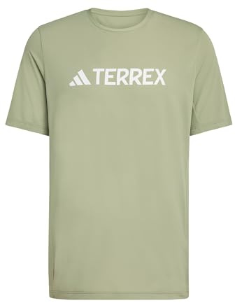 adidas Men's Terrex Multi Climacool Logo Tech T-Shirt, Tent Green, L