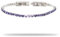 FREDDY Bracciale Donna Tennis Lilla Acciaio Inossidabile - Doppia Chiusura - Idea Regalo Alta Qualità - Modello FJ-20096