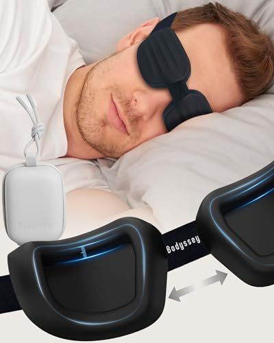 Bodyssey 3D-Schlafmaske für Damen & Herren, 100% Verdunkelung, verstellbar, Wimpernfreundlich, weich, Nulldruck-Augenmaske für Seitenschläfer, Reisen, trockene Augen, Nickerchen, Schichtarbeit
