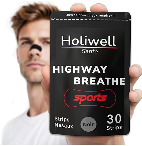 HOLIWELL – Bandelettes Nasales Anti Ronflement – Écarteur Nasal & Dilatateur Nasal – Bande nasale - Nasal Strips pour Mieux Respirer, Nez Bouché, Allergies, Sport & Sommeil – 30 Unités