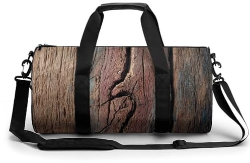 Retro-Reisetasche mit Schulterriemen für Damen und Herren, zylindrische Reisetasche, Sporttasche mit Schulterriemen