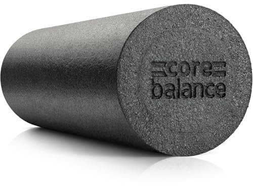 Core Balance Foam Roller Massager 45cm Long Medium Density EPE Muscle Massage (45cm - Black)