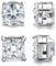 Milacolato 2 Pairs Edelstahl Magnetische Ohrstecker für Männer Frauen Nicht Piercing CZ Hypoallergen 4-10mm
