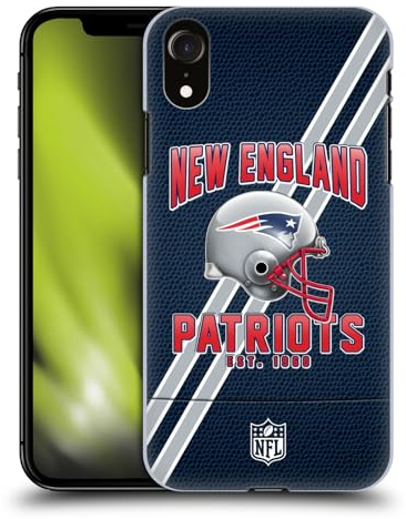 Head Case Designs Offizielle NFL Football Streifen New England Patriots Logo Art Harte Rueckseiten Handyhülle Hülle Huelle kompatibel mit Apple iPhone XR