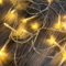 50er Lichterkette batteriebetrieben mit LEDs in warmweiß transparentes Kabel mit Timerfunktion für Innen und Außen