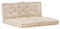 vidaXL Palettenauflage 2-TLG. Palettenkissen Gartenkissen Palettenpolster Sitzkissen Rückenkissen Bankauflage für Palettensofa Gartenbank Baumwolle Beige