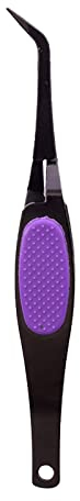 Vaessen Creative Pinces, Pointe de Précision Angulaire, Prise en Main Facile, pour Loisirs Créatifs DIY, Scrapbooking, Decoupage, Maquettisme et Plus, Noir, 12cm