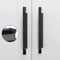 LONTAN 20 Pack Black Kitchen Door Handles 192mm Kitchen Cabinet Black Cupboard Handles for Aluminum Alloy Wardrobe Bathroom Shower Drawer Pulls