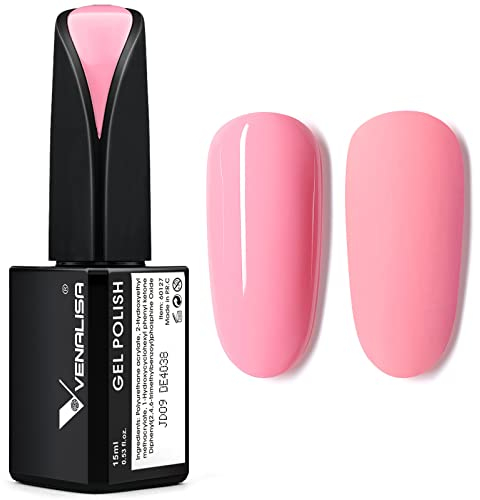 VENALISA Pink Gel Nail Polishes Neutral Color Soak Off UV LED lamp Nail Design Nail Gel Polish Nail Art DIY Manicure Kit Beauty Gifts 15ml