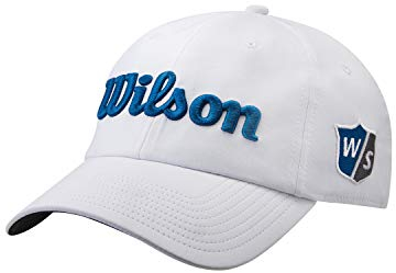 Wilson Herren Pro Tour Baseball Cap, Weiß/Blau, Einheitsgröße EU