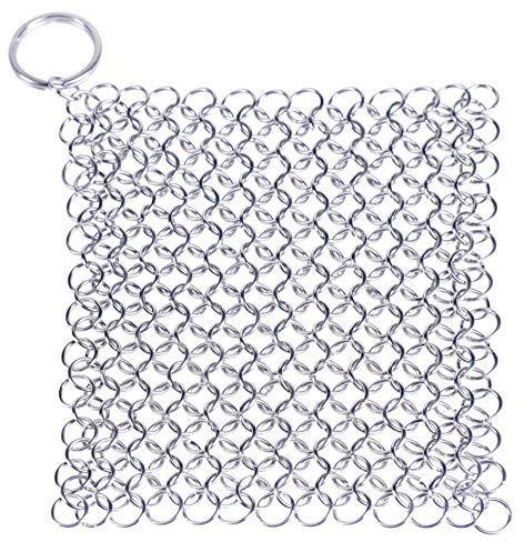 FireRocket Ringreiniger Edelstahl 12,5 x 12,5 cm | Pfannenreiniger für Dutch Oven Gusseisen Schmiedeeisen Edelstahlpfannen | Umweltfreundlich