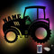 Namofactur Personalisierte Traktor Wand-Deko Farbwechsel Wand-Lampe Holz Licht Geschenkidee für Männer Junge Landwirt I USB + Fernbedienung