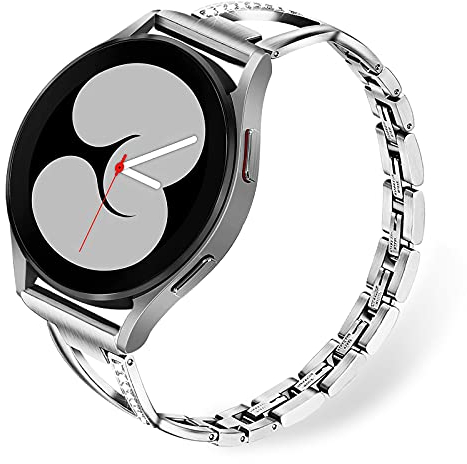 TRUMiRR Compatible avec Galaxy Watch 4 Bracelet de Montre,20mm Bracelet en Acier Inoxydable Bracelet Bijoux Femmes Hommes pour Samsung Galaxy Watch4 40mm 44mm(Pas pour Galaxy Watch4 Classic 42 46mm)