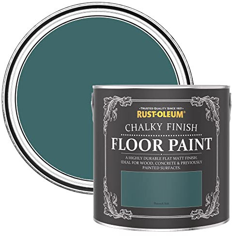 Rust-Oleum Blue Scratch-Resistant Floor Paint in Matt Finish - Peacock Suit 2.5L