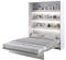MEBLINI Schrankbett Bed Concept - Wandbett mit Lattenrost - Klappbett mit Schrank - Wandklappbett - Murphy Bed - Bettschrank - BC-12-160x200cm Vertikal - Weiß Hochglanz/Weiß